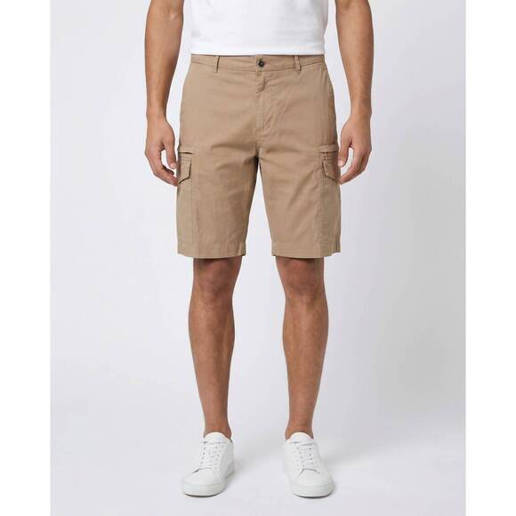 NEW PESERICO cotton cargo shorts in sand